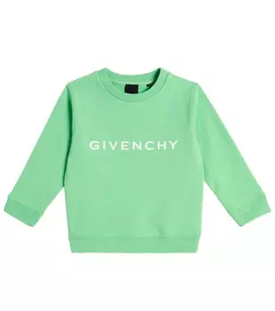 Толстовка из хлопкового джерси с логотипом Givenchy, зеленый