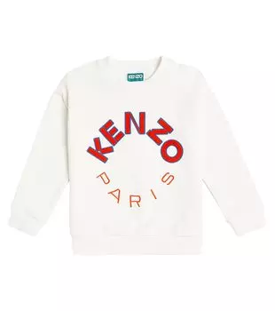 Толстовка из хлопкового джерси с логотипом Kenzo, белый