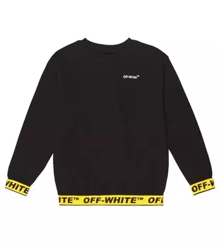 Толстовка из хлопкового джерси с логотипом Off-White, мультиколор
