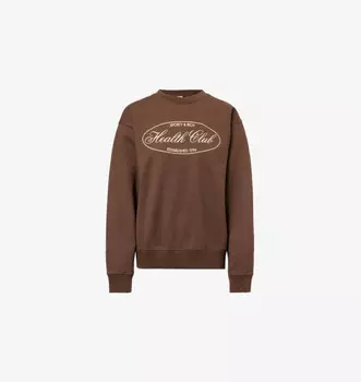 Толстовка из хлопкового джерси с принтом бренда Country Sporty & Rich, цвет chocolate