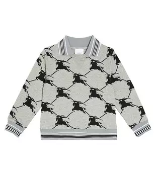 Толстовка из хлопкового джерси с принтом ekd Burberry, черный