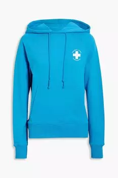 Толстовка из хлопкового джерси с принтом HELMUT LANG, лазурный