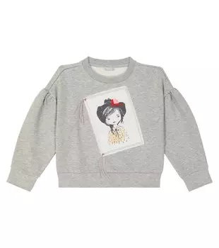 Толстовка из хлопкового джерси с принтом Il Gufo, мультиколор