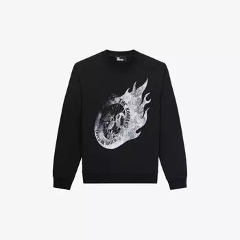 Толстовка из хлопкового джерси с принтом «Loved or Hated» The Kooples, черный