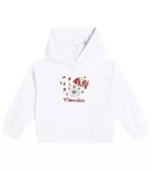 Толстовка из хлопкового джерси с принтом Monnalisa, мультиколор