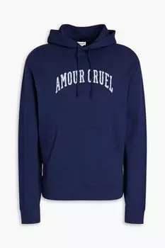 Толстовка из хлопкового джерси с принтом SAINT LAURENT, нави