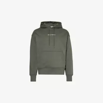 Толстовка из хлопкового джерси с вышитым логотипом и карманами-кенгуру Daily Paper, зеленый