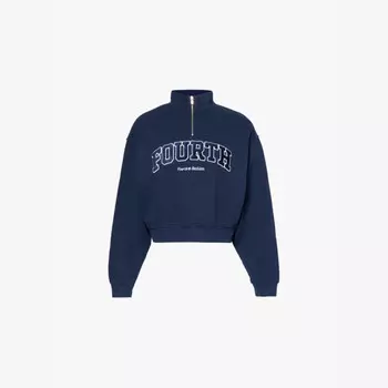 Толстовка из хлопкового джерси с вышитым логотипом Zenya 4Th & Reckless, синий