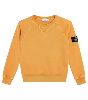 Толстовка из хлопкового джерси Stone Island Junior, оранжевый