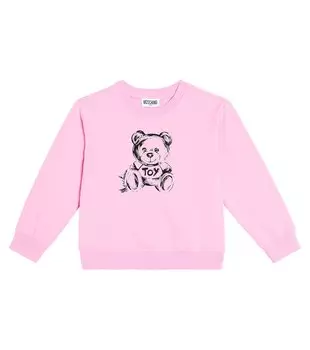 Толстовка из хлопкового джерси teddy bear Moschino, розовый