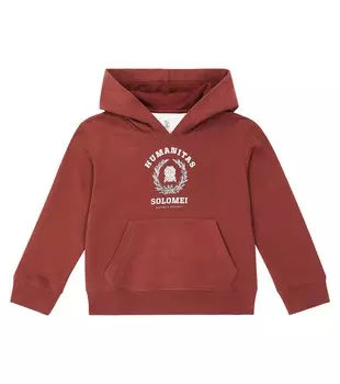 Толстовка из хлопкового флиса Brunello Cucinelli Kids, красный