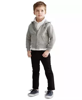 Толстовка из хлопкового флиса для малышей и маленьких мальчиков Polo Ralph Lauren, черный