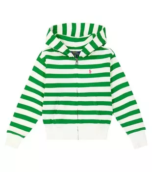 Толстовка из хлопкового флиса Polo Ralph Lauren Kids, зеленый