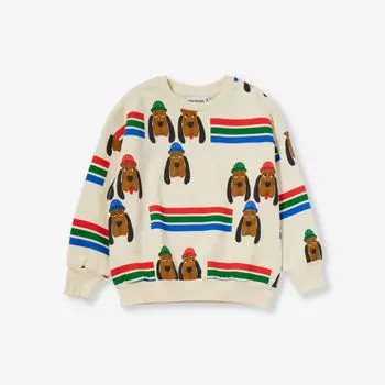 Толстовка из хлопкового трикотажа в полоску Bloodhound 1,5-9 лет Mini Rodini, мультиколор