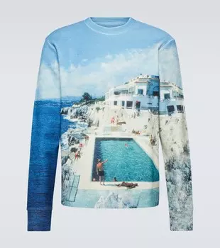 Толстовка из хлопковой махры с принтом Orlebar Brown, разноцветный