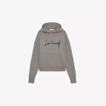 Толстовка из хлопковой смеси с надписью «Mia» Zadig&Voltaire, серый