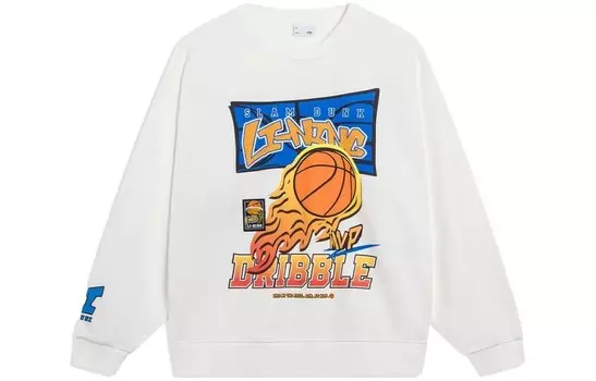 Толстовка из коллекции Sports Life унисекс молочно-белого цвета Lining, слоновая кость