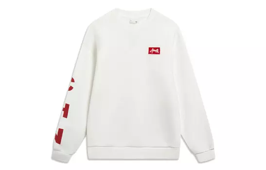 Толстовка из коллекции Sports Life унисекс молочно-белого цвета Lining, слоновая кость