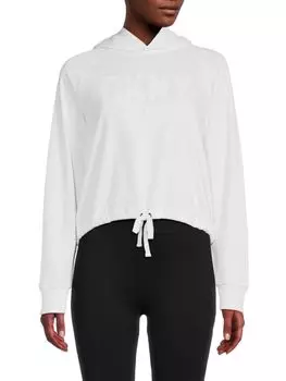 Толстовка из махровой ткани с логотипом DKNY, белый