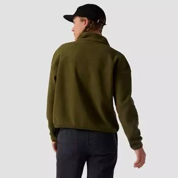 Толстовка из микрофлиса с молнией 1/4 женская Stoic, цвет Olive Night