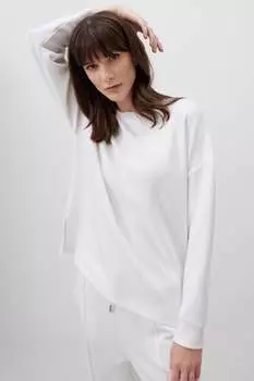 Толстовка из модала с разрезами по бокам Jimmy Key, белый