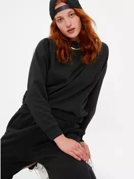 Толстовка из мягкого флиса реглан Gap, черный