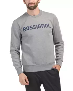 Толстовка из мягкого хлопкового флиса с логотипом Rossignol, цвет Heather Grey
