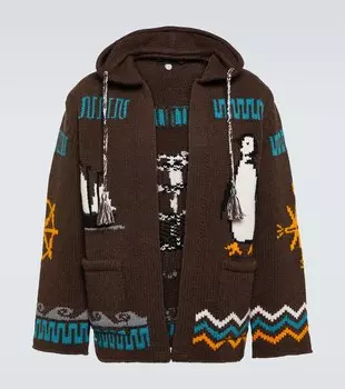 Толстовка из натуральной шерсти с морским жаккардом Alanui, мультиколор