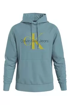 Толстовка из органического хлопка с контрастным логотипом Calvin Klein Jeans, зеленый