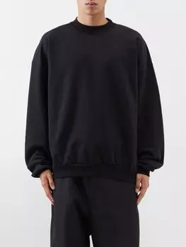 Толстовка из органического хлопка с логотипом Balenciaga, черный