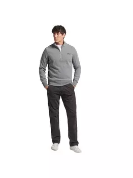 Толстовка из органического хлопка с логотипом demi fermeture zippe essential Superdry, серый