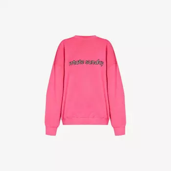 Толстовка из органического хлопка с вышивкой Iris Rotate Sunday, розовый