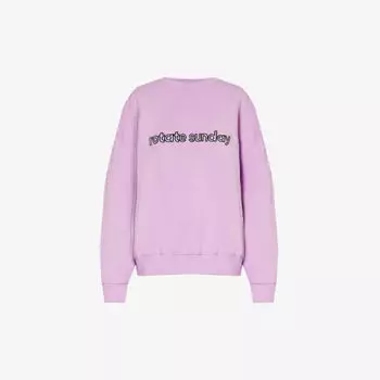 Толстовка из органического хлопка с вышивкой Iris Rotate Sunday, цвет lupine