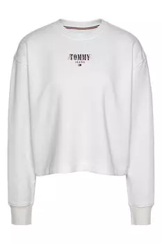 Толстовка из органического хлопка с заниженными рукавами Tommy Jeans, белый