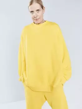 Толстовка из органического японского джерси с круглым вырезом Raey, желтый