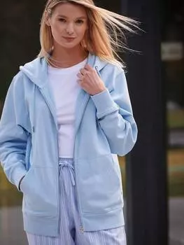 Толстовка из органической хлопчатобумажной смеси на молнии British Boxers, цвет Sky Blue