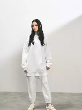 Толстовка из переработанной пряжи из смесового хлопка Raey, белый