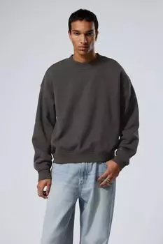 Толстовка из плотной махровой ткани свободного кроя Weekday, серый