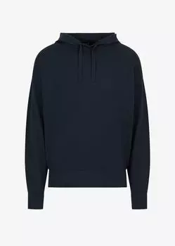 Толстовка из полиэстера из органического хлопка с капюшоном Armani Exchange, синий