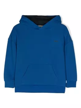 Толстовка из прорезиненного трикотажа с логотипом BOSS Kidswear, синий
