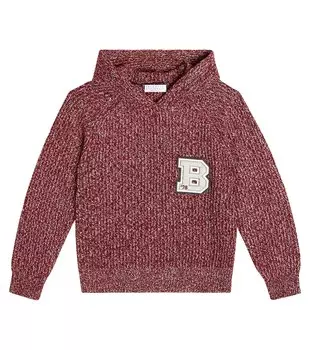 Толстовка из шерсти, кашемира и шелка Brunello Cucinelli, красный