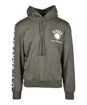 Толстовка из смесового хлопка Diesel, зеленый