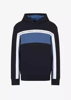 Толстовка из смесового хлопка и флиса с логотипом Armani Exchange, синий