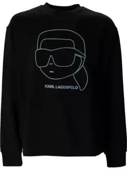 Толстовка из смесового хлопка KARL LAGERFELD, черный