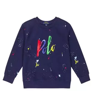 Толстовка из смесового хлопка Polo Ralph Lauren Kids, синий