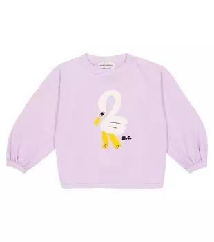 Толстовка из смесового хлопка с детским принтом Bobo Choses, фиолетовый