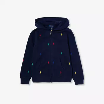 Толстовка из смесового хлопка с фирменной вышивкой для мальчиков Polo Ralph Lauren, синий