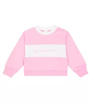 Толстовка из смесового хлопка с логотипом Givenchy Kids, розовый
