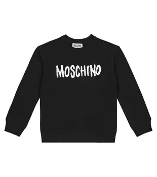 Толстовка из смесового хлопка с логотипом Moschino, черный