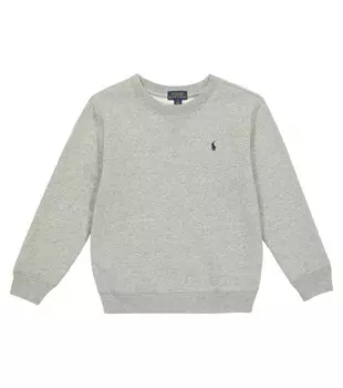Толстовка из смесового хлопкового джерси с логотипом Polo Ralph Lauren, серый